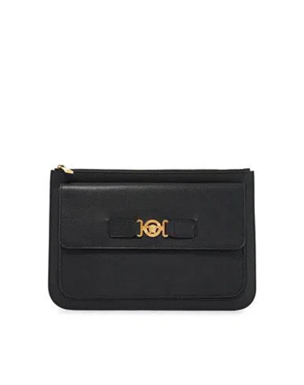 VERSACE Shoulder Bag Black Size - Calfskin Product Image