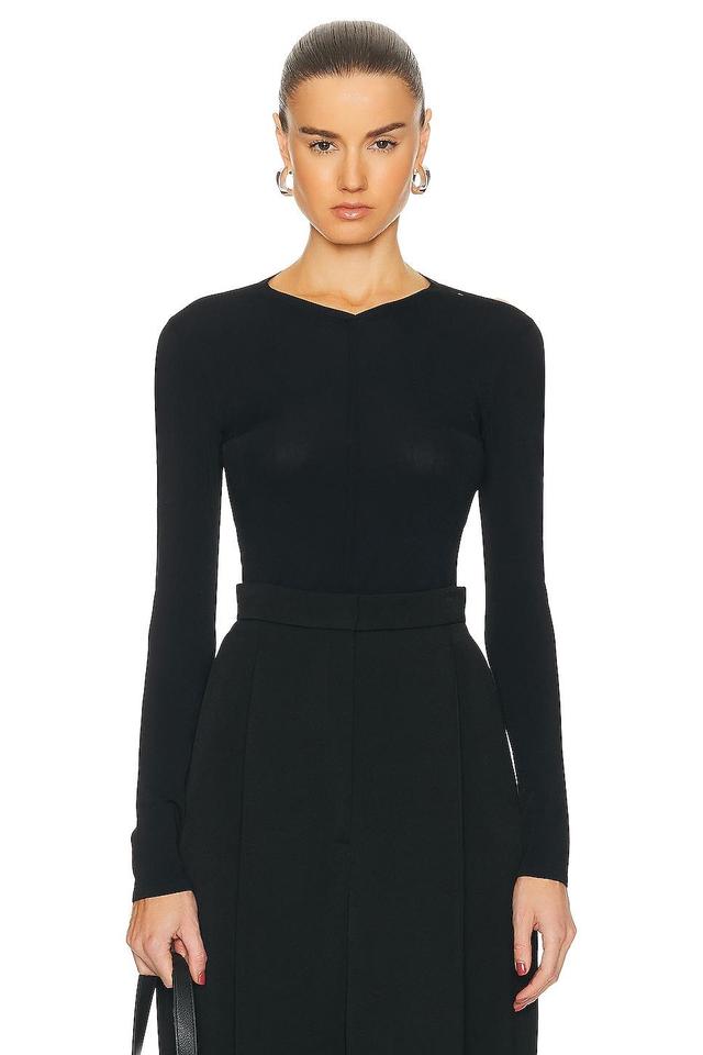 KHAITE Iskra Top Black. (also in M). Product Image