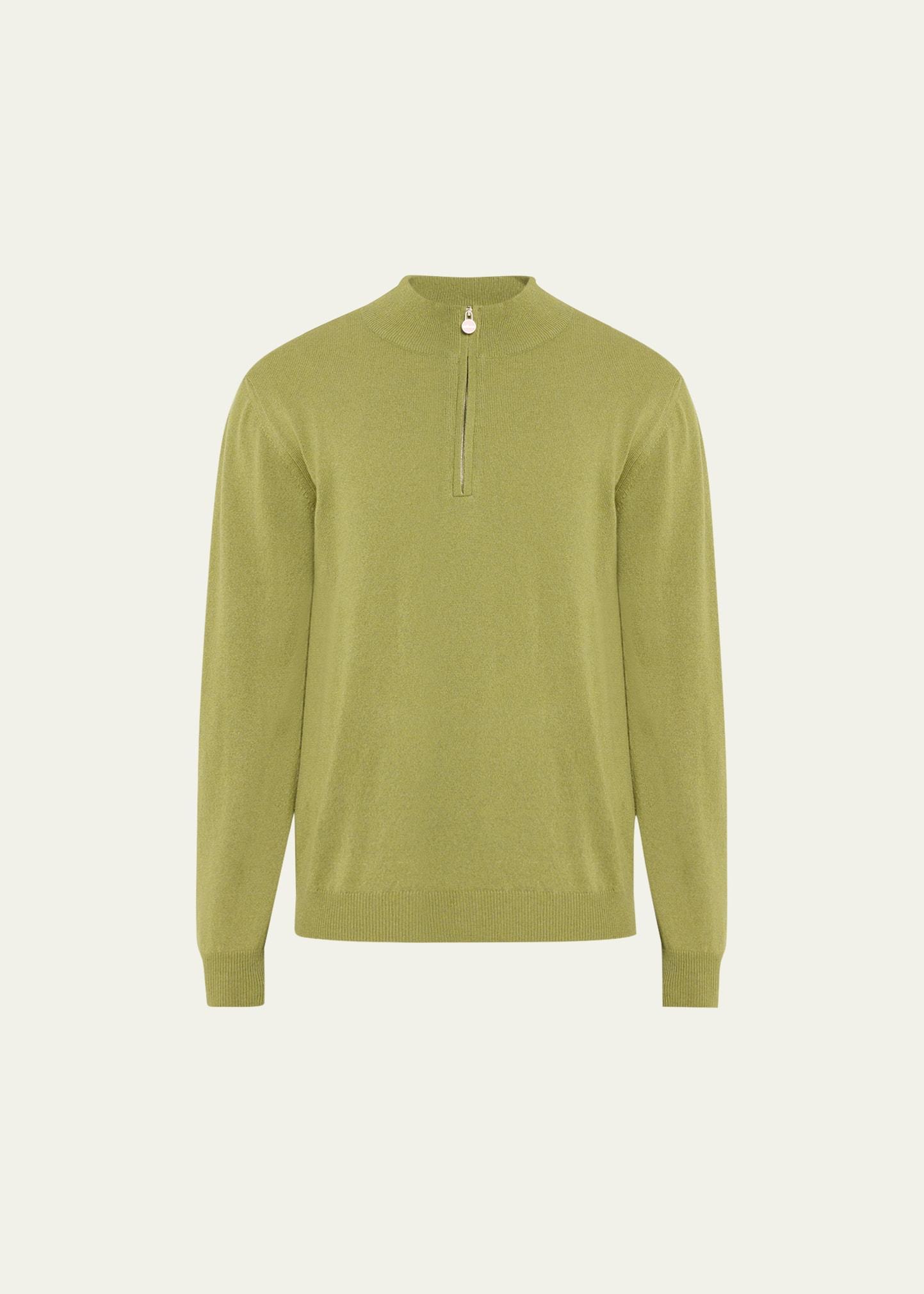 Mens Cashmere Half-Zip Sweater Product Image