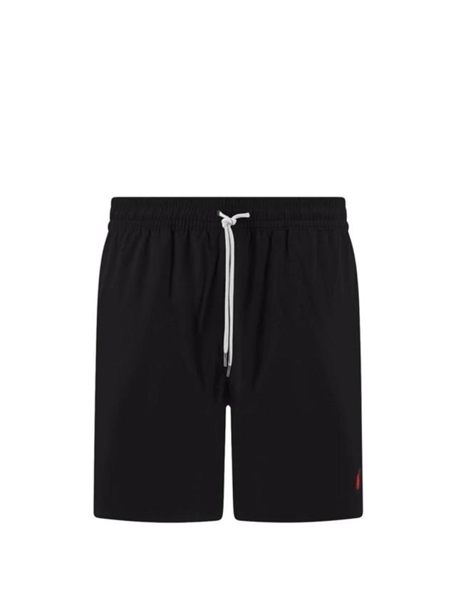 Logo Embroidered Swim Trunks In Black Product Image