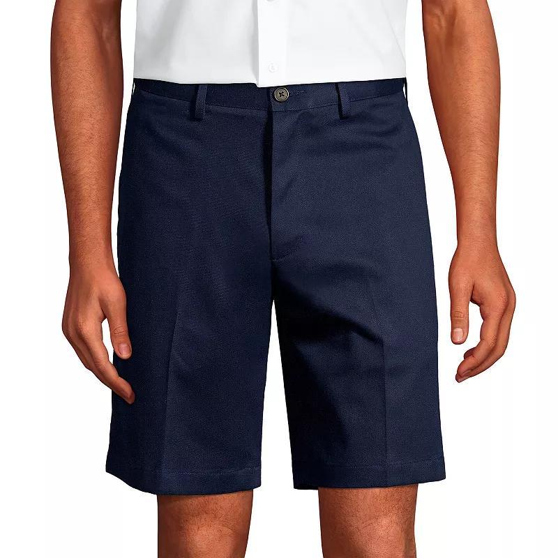 Mens Lands End Comfort-Waist Classic-Fit 9-inch No-Iron Chino Shorts Light Grey Product Image