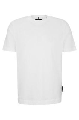 HUGO BOSS Porsche X Boss Mercerized-cotton T-shirt With Special Branding In White Product Image