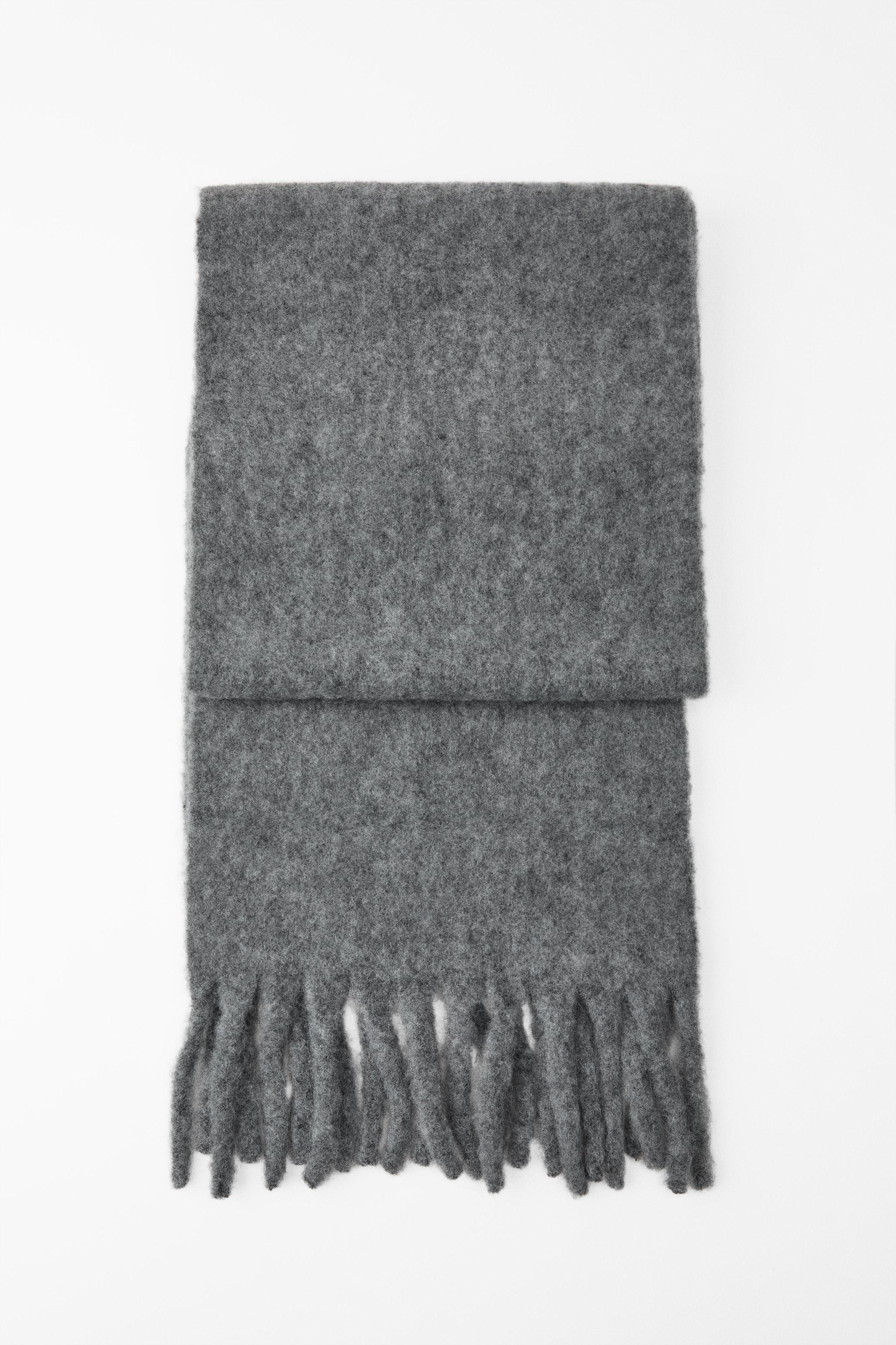 FRINGED WIDE SCARF Product Image