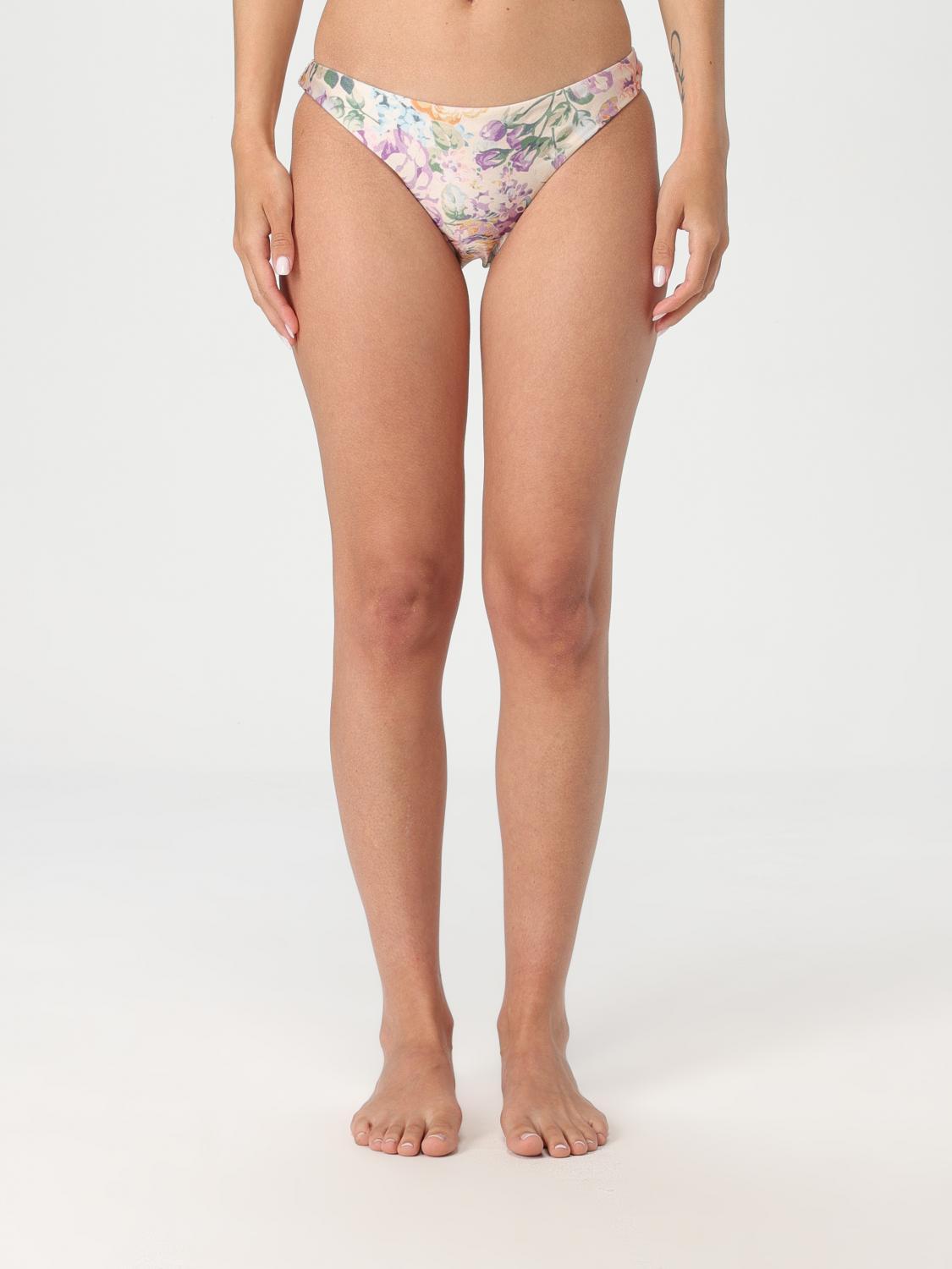 ZIMMERMANN Halliday Skinny Floral Bikini Bottoms In Multicolor Product Image