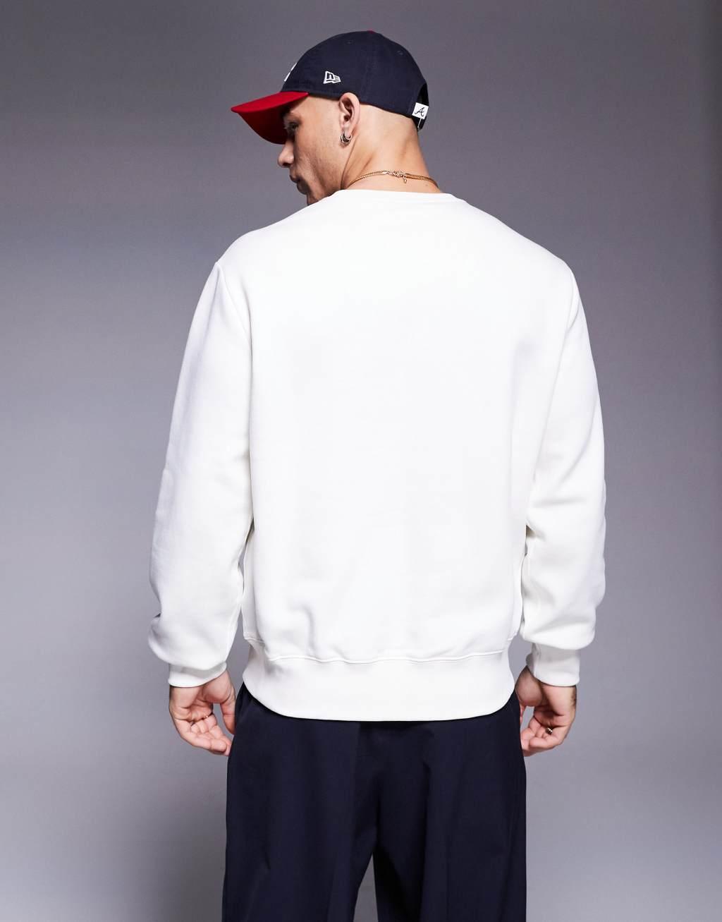 Polo Ralph Lauren Sports Capsule crew neck logo sweatshirt in cream Product Image