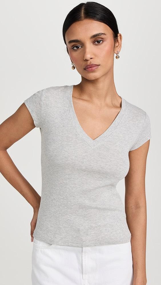 Splendid Faye 1x1 V Neck Tee | Shopbop Product Image