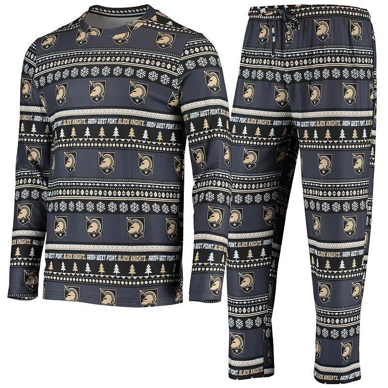 Mens Concepts Sport Army Knights Ugly Sweater Knit Long Sleeve Top and Pant Set Product Image