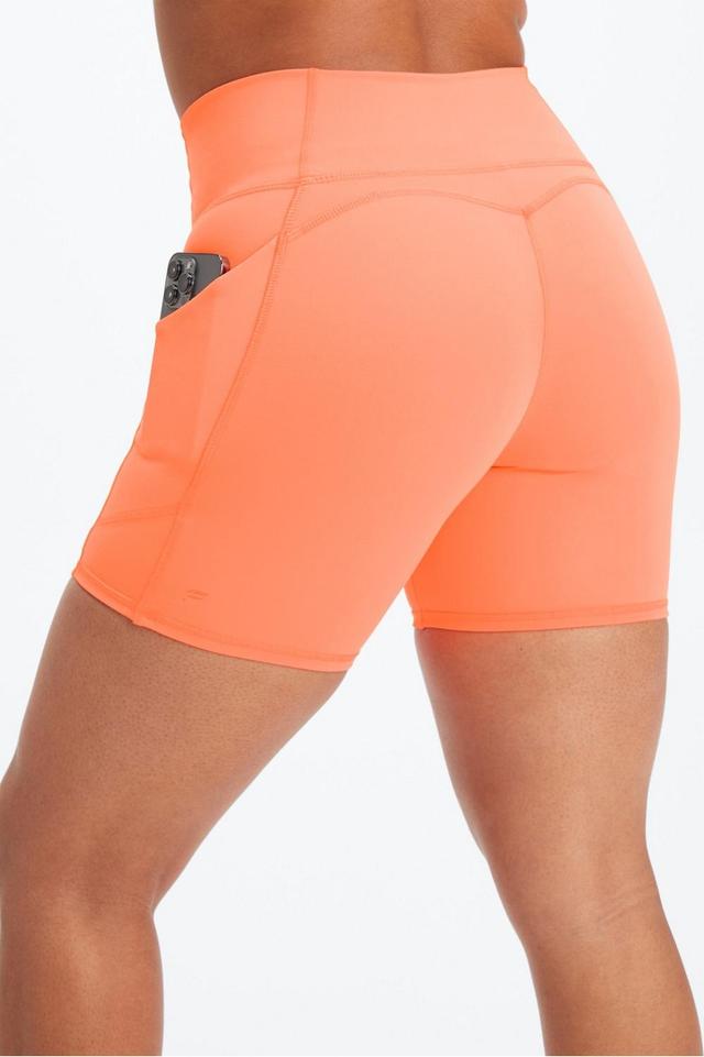 Fabletics Oasis High-Waisted 6 Short Womens orange Size M Product Image