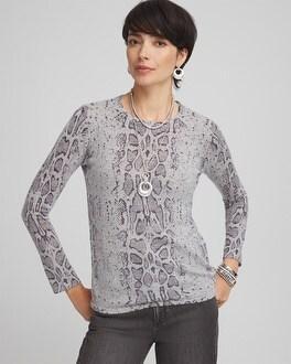 Cashmere Snake Print Sweater Product Image