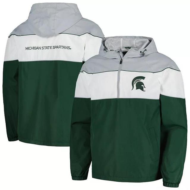 Mens G-III Sports by Carl Banks Michigan State Spartans Center Line Half-Zip Raglan Hoodie Jacket Product Image