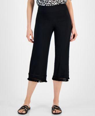 Women's Fringe-Trim Capri Pants, Created for Macy's Product Image