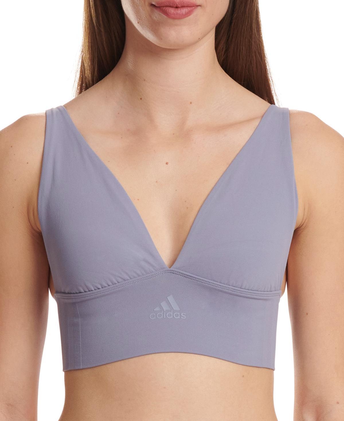 adidas Intimates Womens Longline Plunge Light Support Bra 4A7H69 Product Image