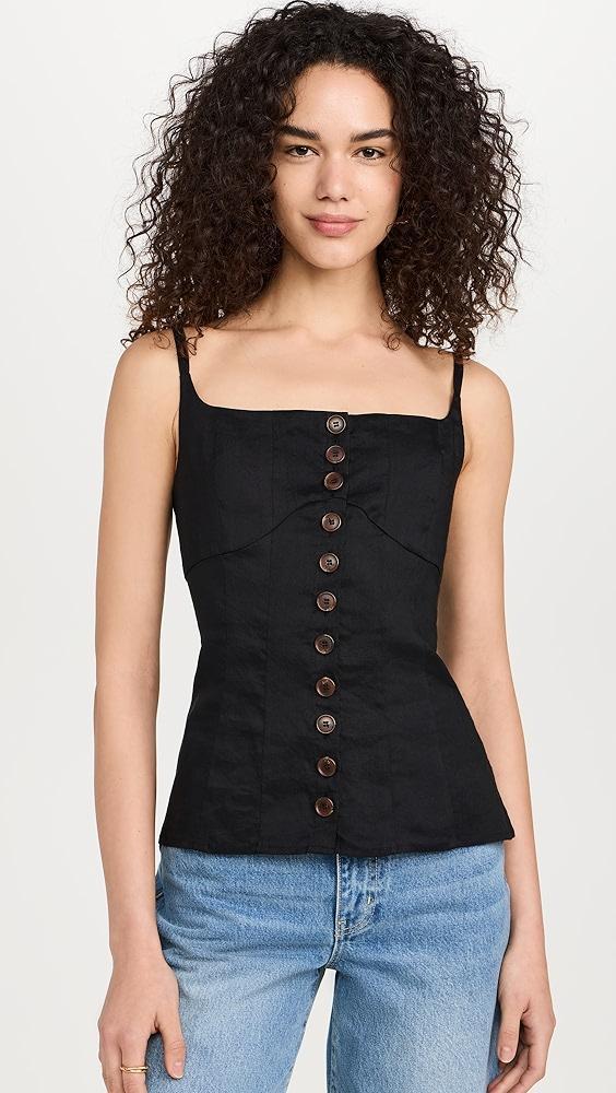 La Ligne Button Front Top | Shopbop Product Image