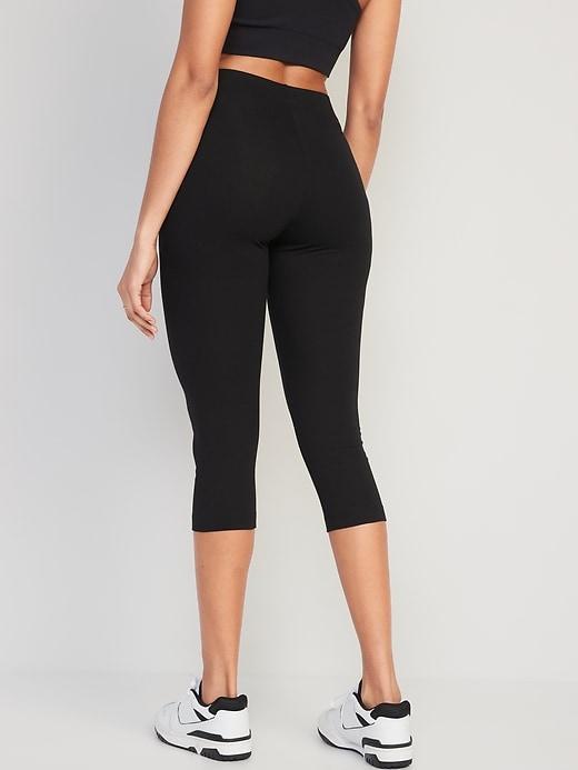 High Waisted Cropped Leggings 3-Pack Product Image