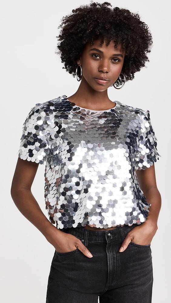 endless rose Fisheye Sequins Top | Shopbop Product Image