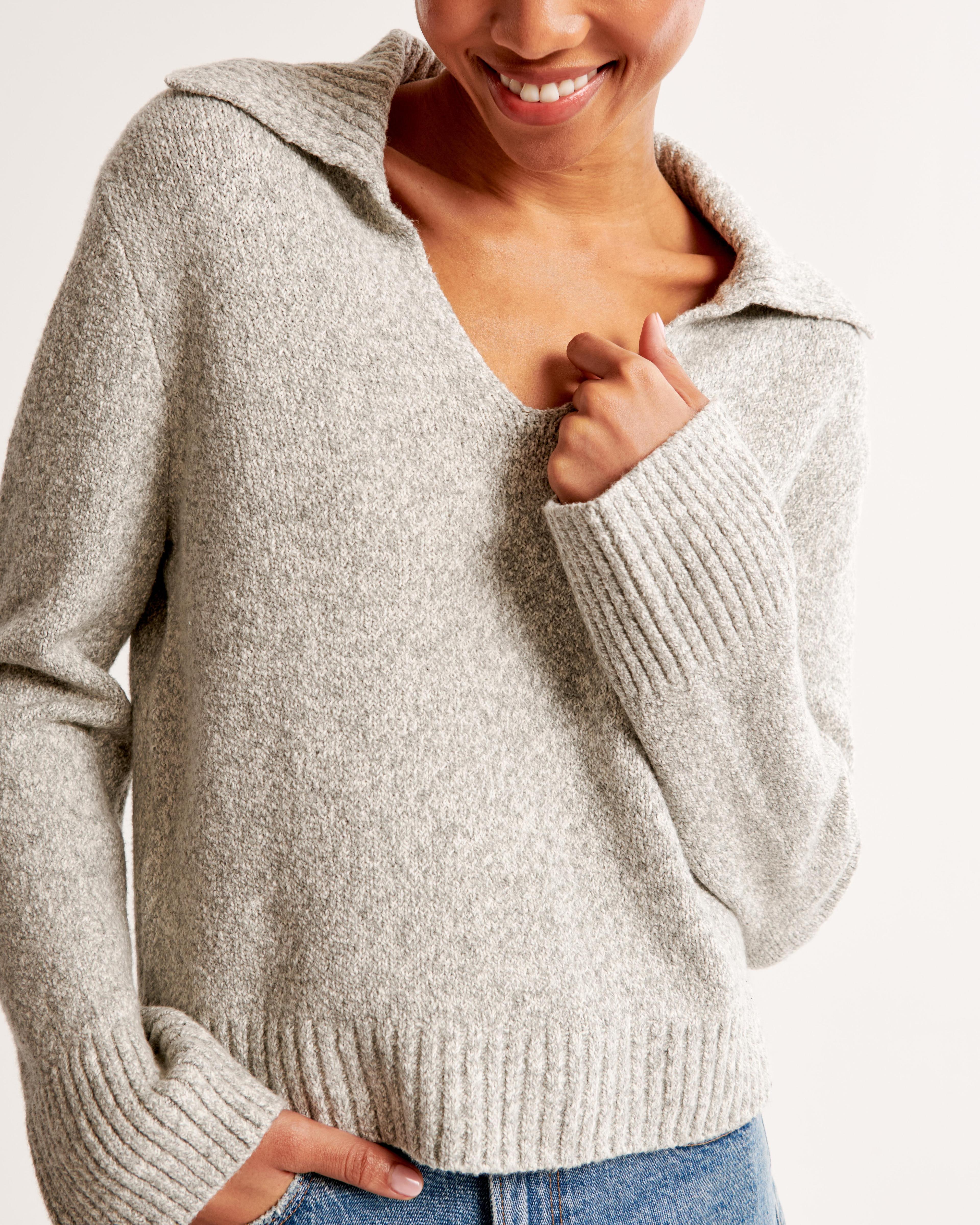 Textural Notch-Neck Sweater Product Image