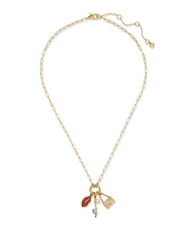 kate spade new york pav crystal cluster charm pendant necklace Product Image