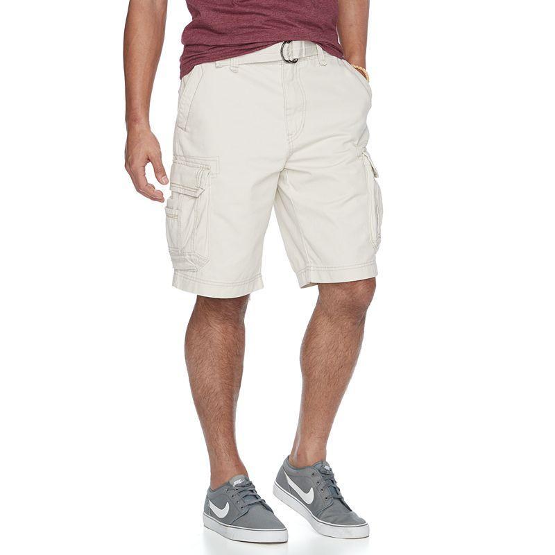 Mens Unionbay Survivor Belted Cargo Shorts Grey Product Image