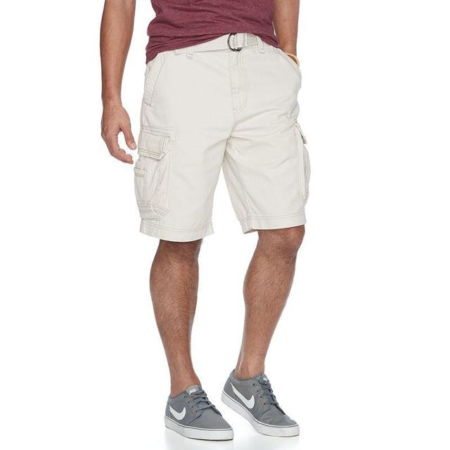 Mens Unionbay Survivor Belted Cargo Shorts Grey Product Image