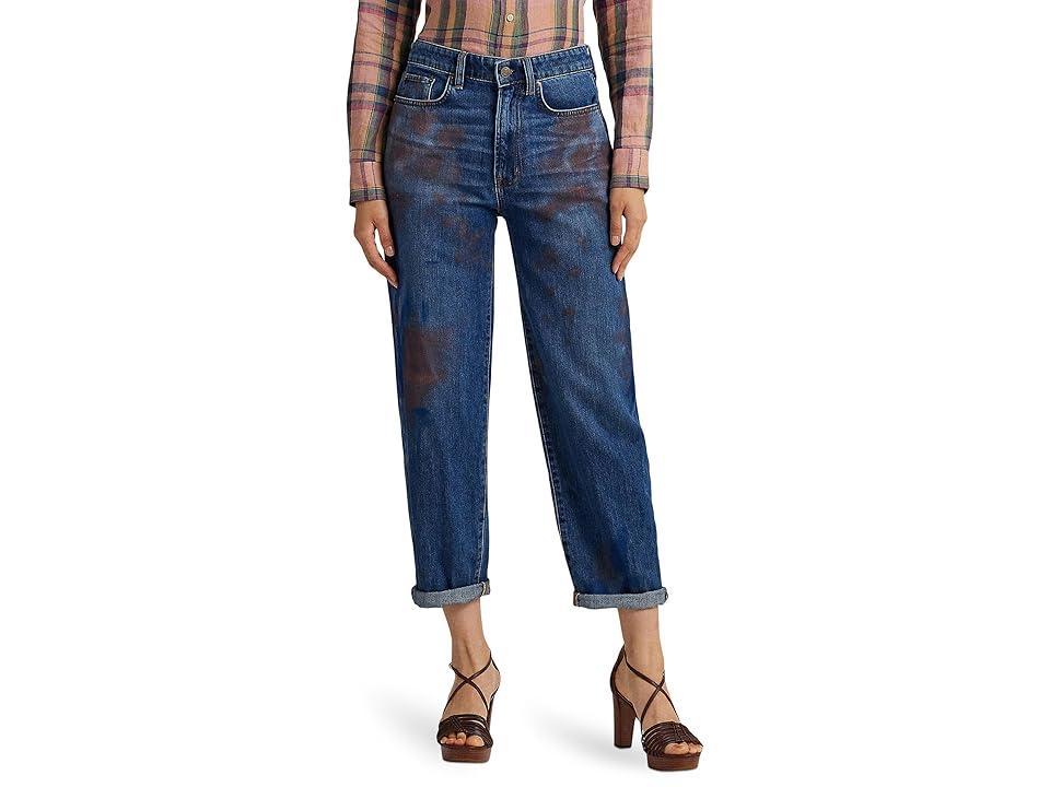 Lauren Ralph Lauren High-Rise Relaxed Cropped Jeans in Atlas Wash (Atlas Wash) Women's Jeans Product Image