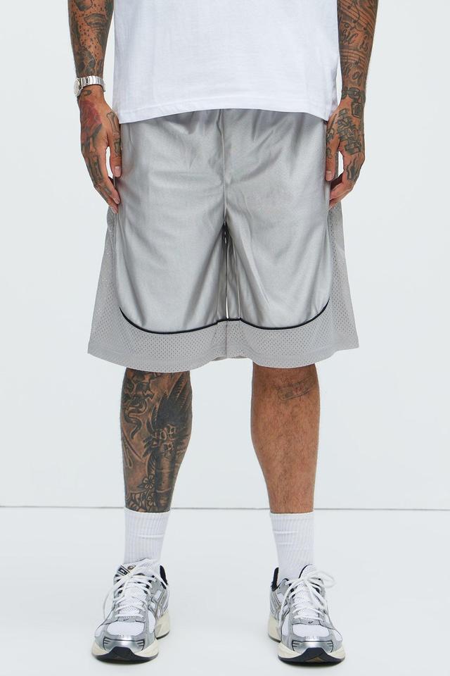 Game Time Mesh Shorts - Grey Product Image