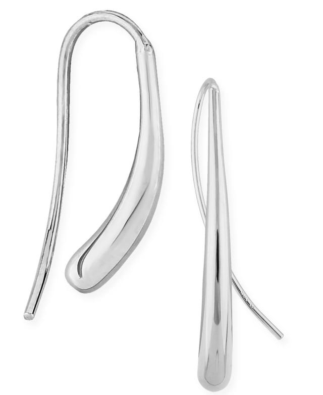 Fluid Teardrop Earrings Set in 14k White or Yellow Gold Product Image