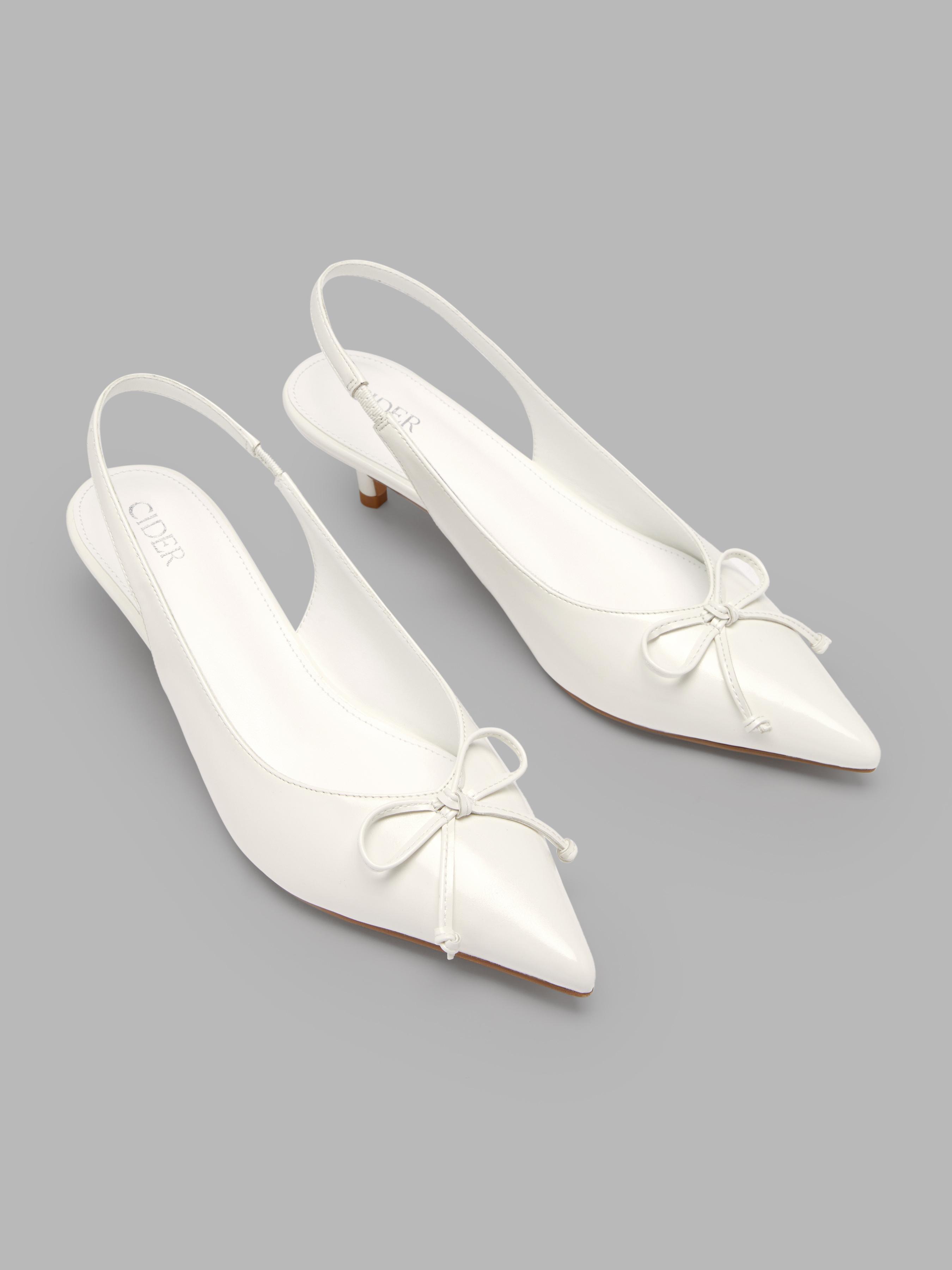 BOWKNOT POINTED TOE SLINGBACK HEELS product image