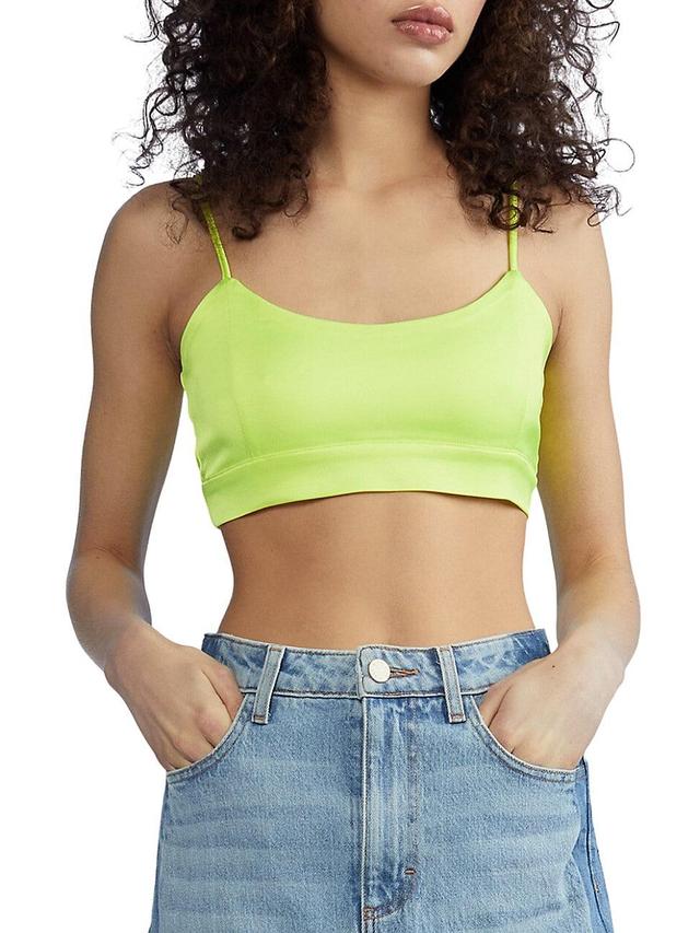 Womens Stretch Satin Crop Top Product Image