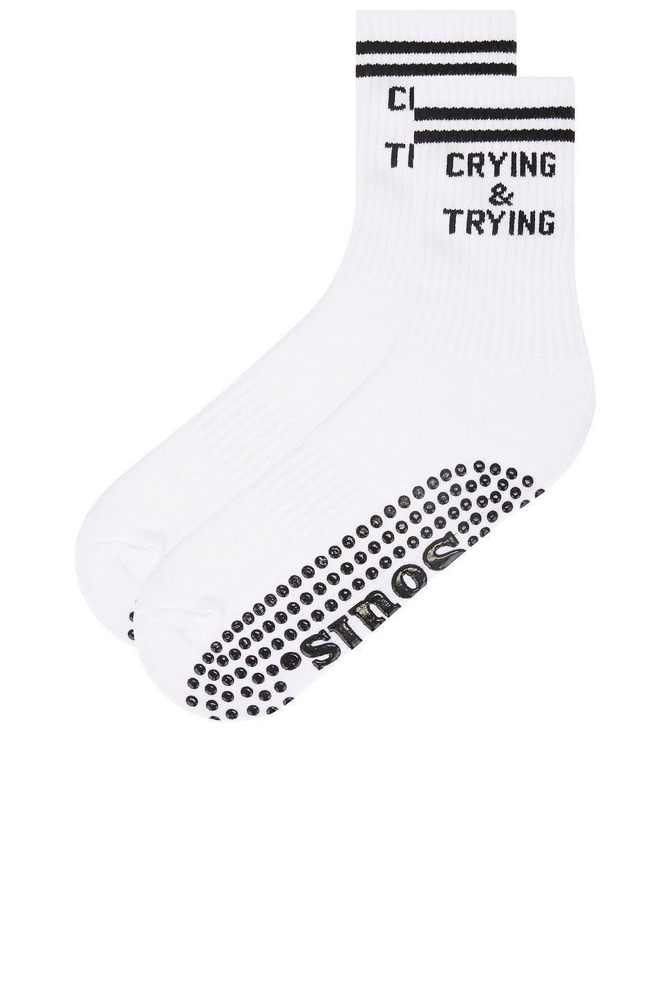 Crying & Trying Grip Socks Souls. Product Image