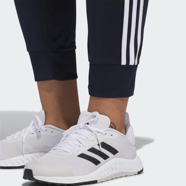 Essentials Warm-Up Slim Tapered 3-Stripes Track Pants (Plus Size) Product Image