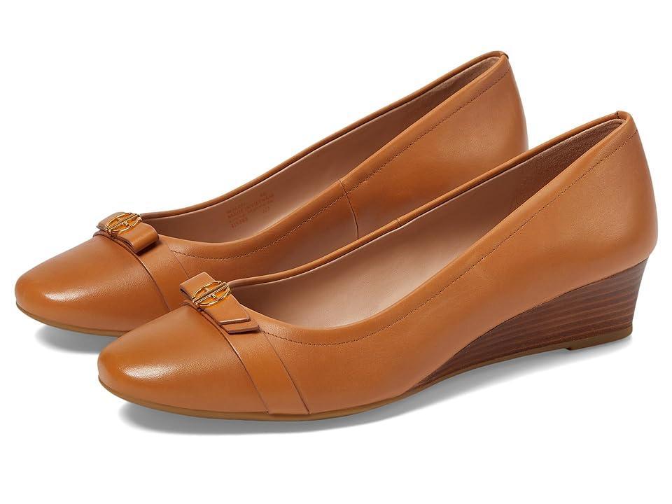 Cole Haan Malta Wedge 40 mm (Pecan Leather/Natural Stack) Women's Shoes Product Image