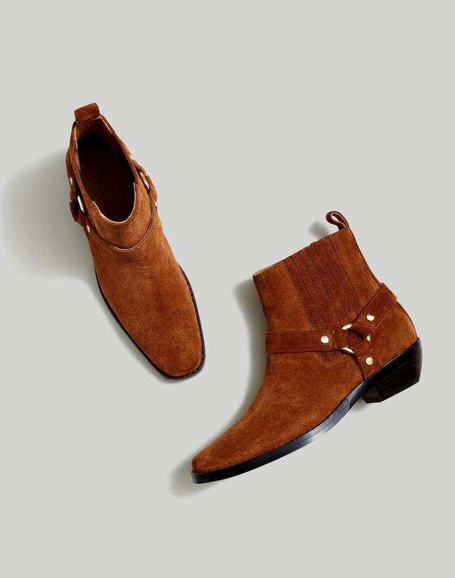 The Santiago Western Ankle Boot in Suede Product Image