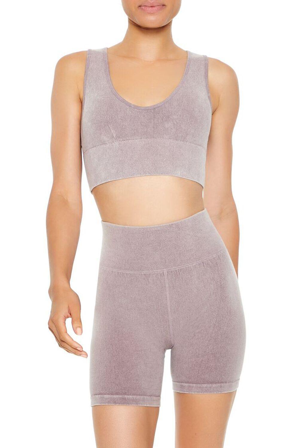 Seamless Mineral Wash Sports Bra | Forever 21 Product Image