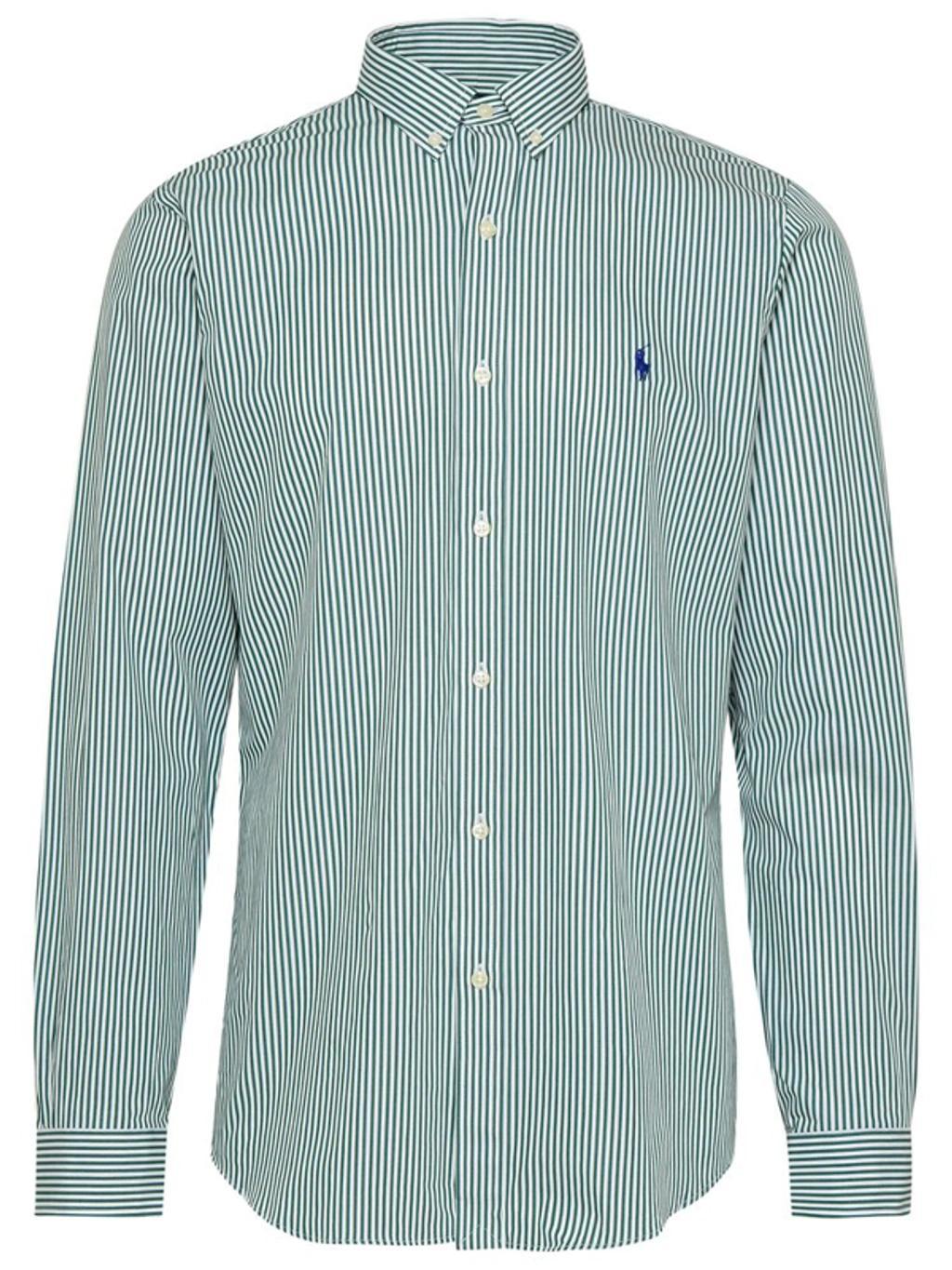 Signature Pony Motif Buttoned Shirt In White Product Image