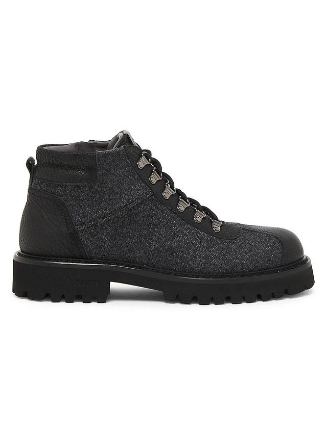 Mens Leather-Trimmed Wool-Blend Ankle Boots Product Image