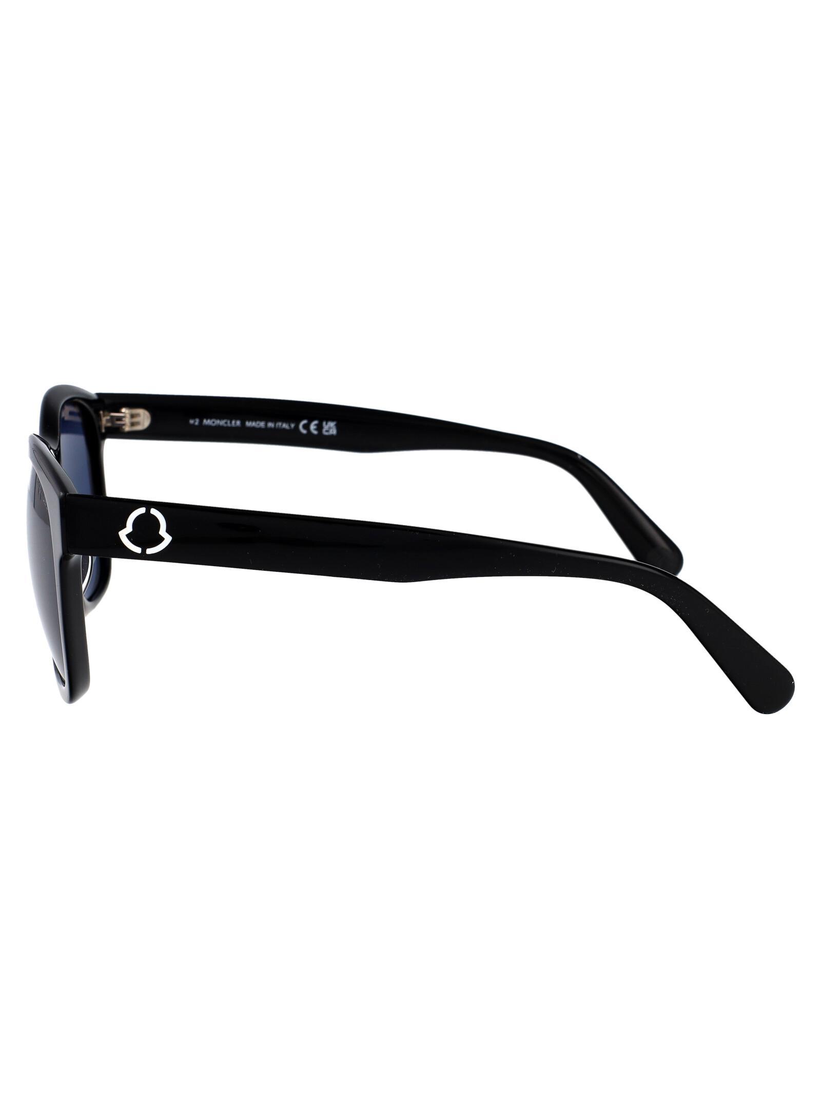 MONCLER Ml0250 Sunglasses In 01v Nero Lucido Product Image