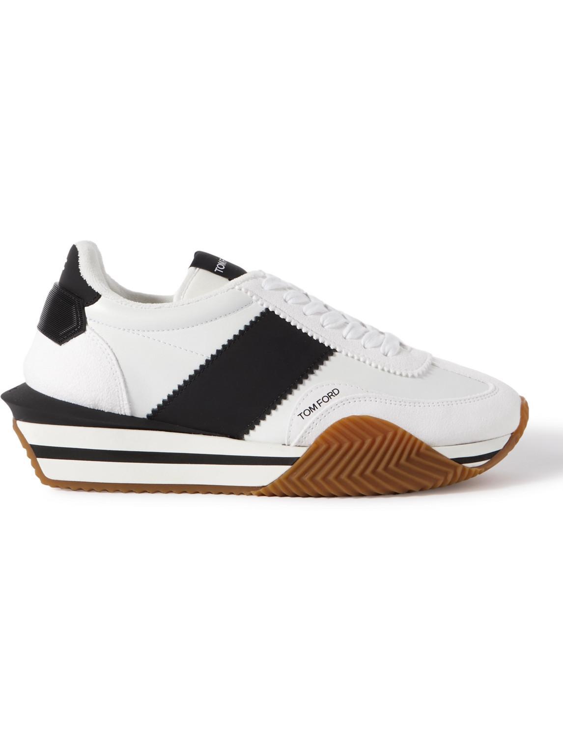 White James Low Top Leather Sneakers Product Image