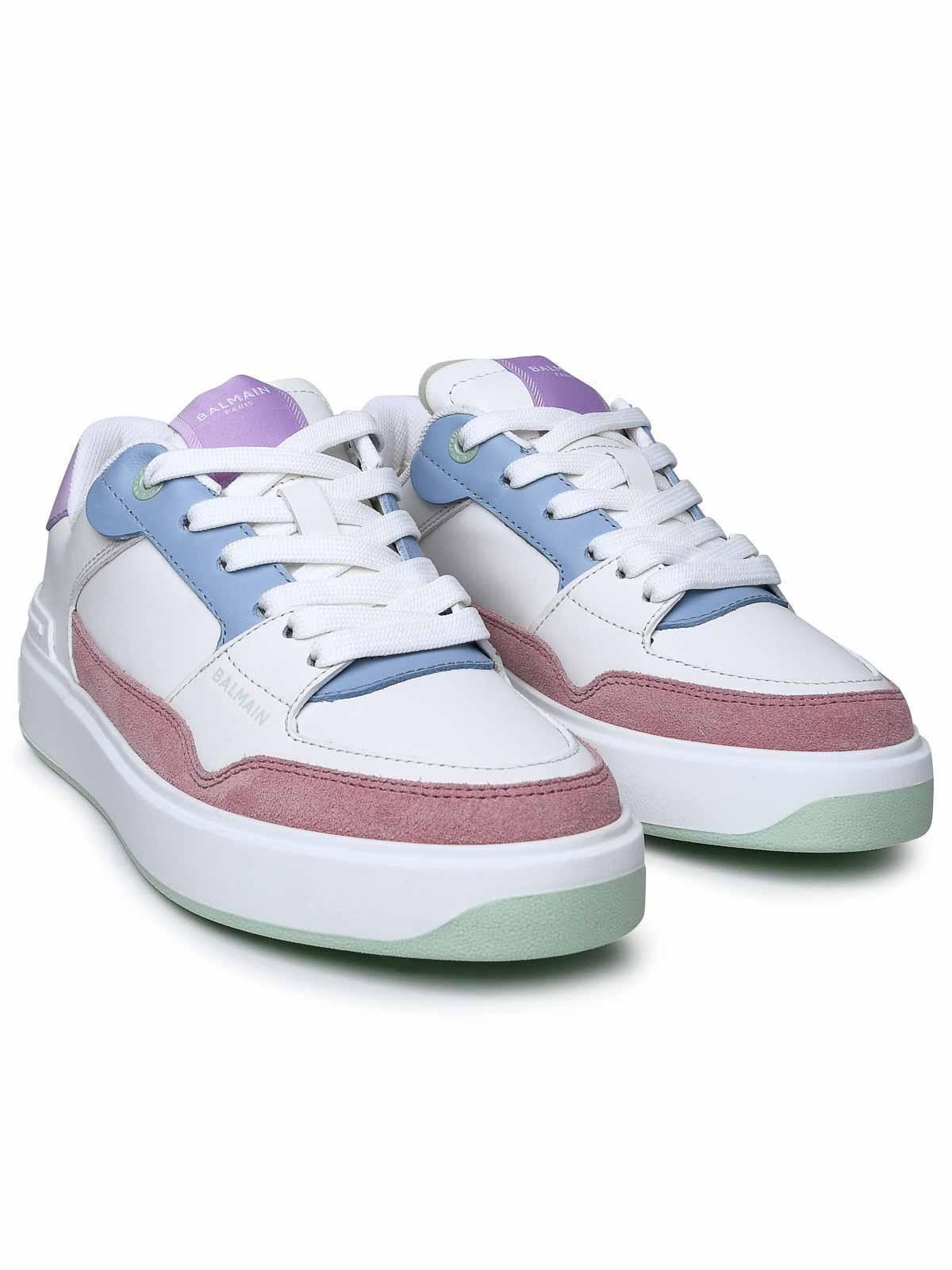 Multicolor Leather Sneakers In Multicolour Product Image