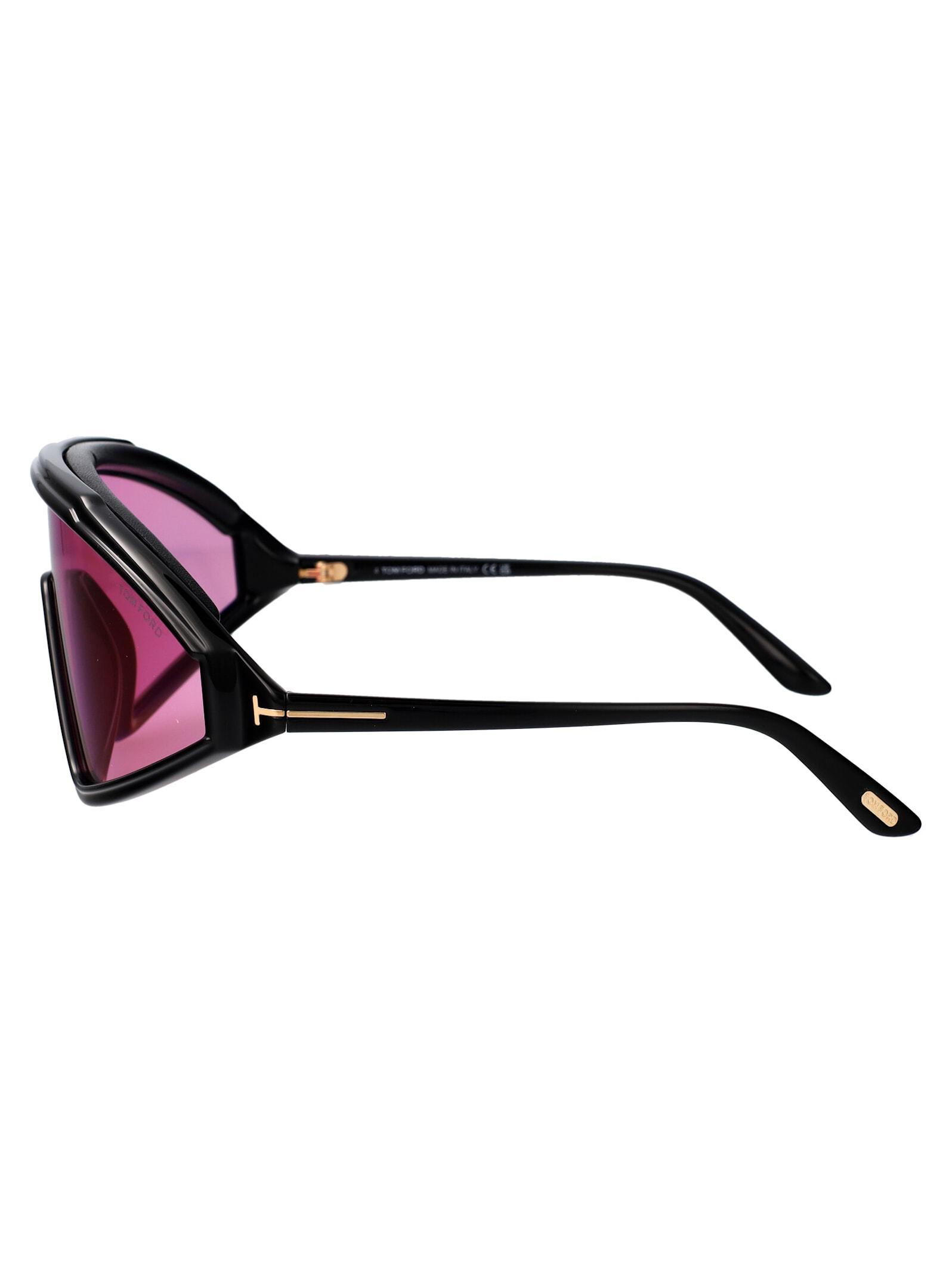 TOM FORD Sunglasses In 01y Nero Lucido / Viola Product Image