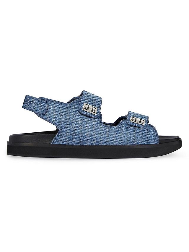 Womens 4G Sandals in Denim Product Image