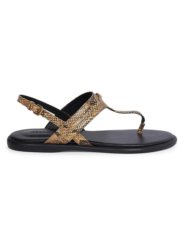 Womens Nya Snakeskin-Embossed Leather Sandals Product Image