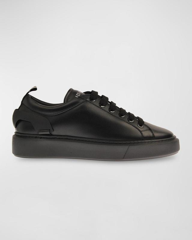 Mens Low-Top Smooth Leather Sneakers Product Image