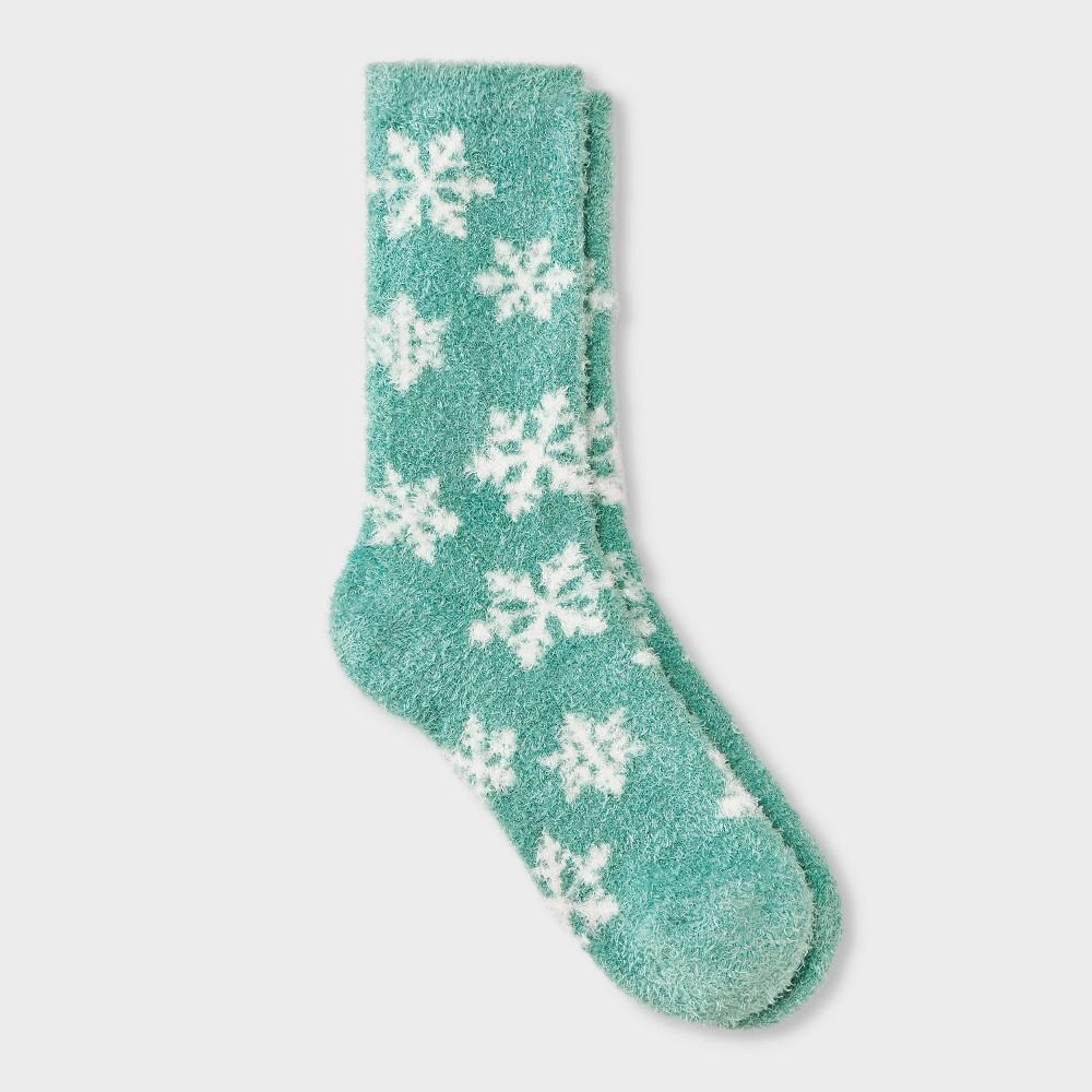 Womens Snowflake Cozy Crew Socks - Auden 4-10 Product Image