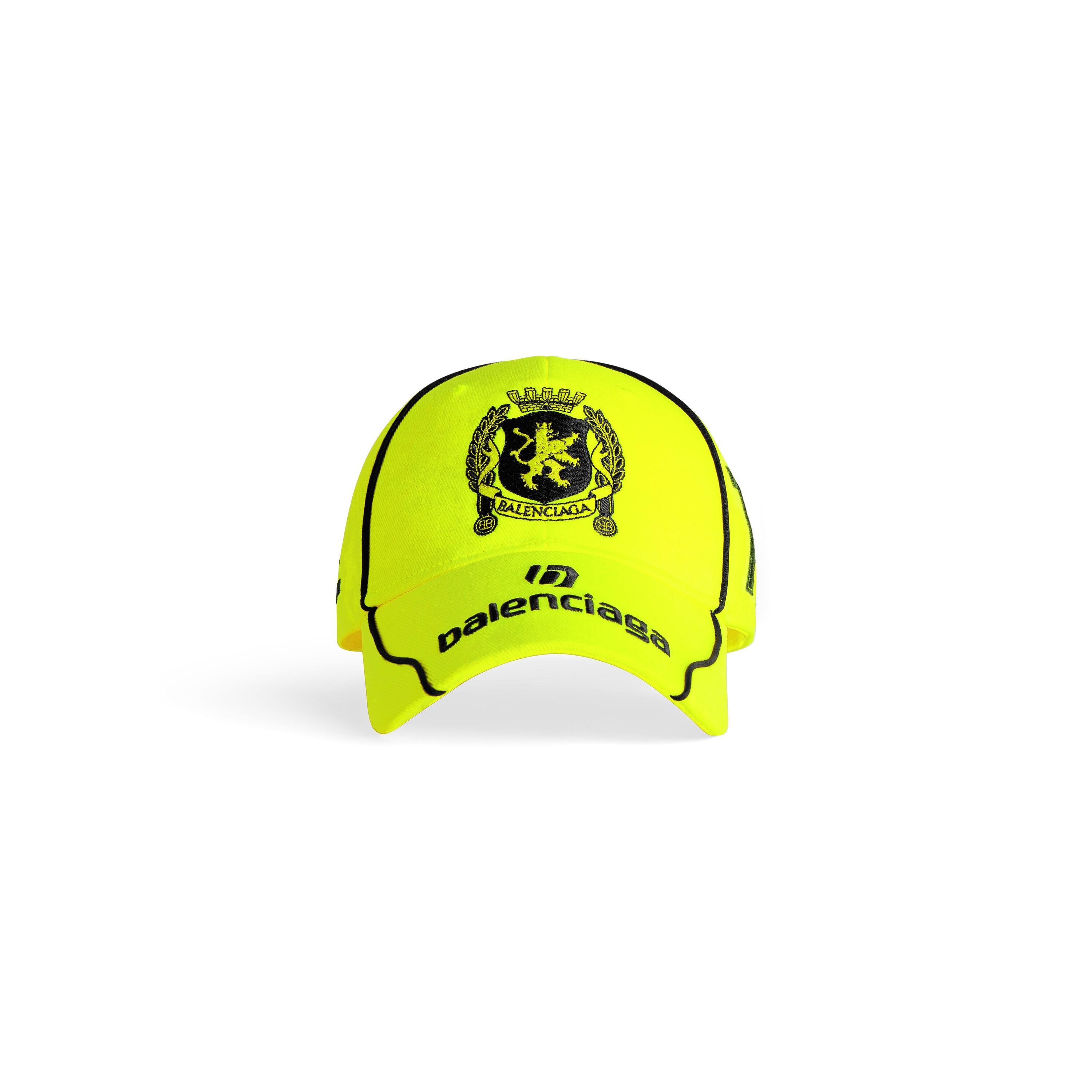 Paris Soccer Cap in Neon Yellow Product Image