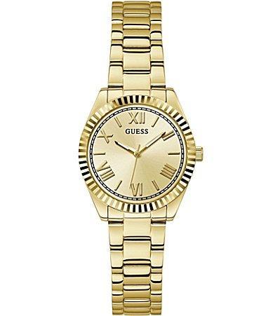 Guess Womens Analog Gold-Tone Stainless Steel Watch 30mm - Gold-Tone Product Image