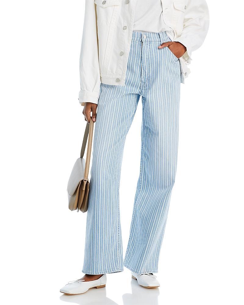 Mother High Rise Striped Spinner Jeans in Lined Up Product Image