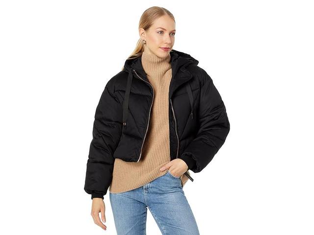 Avec Les Filles Rose Gold Hardware Cropped Puffer (Utility) Women's Coat Product Image