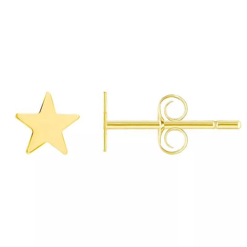 Star Stud Earrings, Womens, 14k Gold Product Image