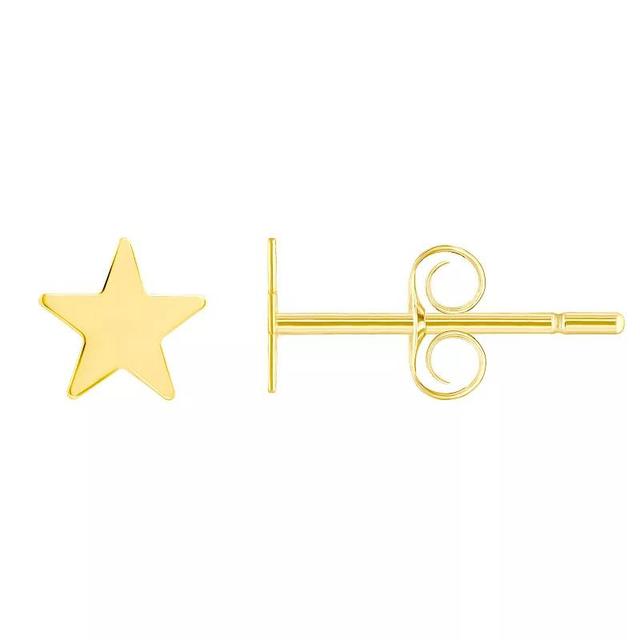 Star Stud Earrings, Womens, 14k Gold Product Image