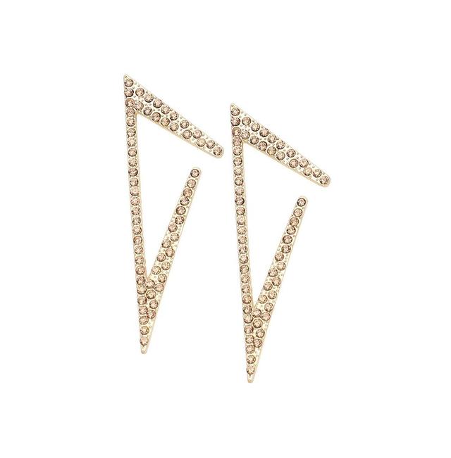 Sohi Womens Geometric Bling Drop Earrings Product Image